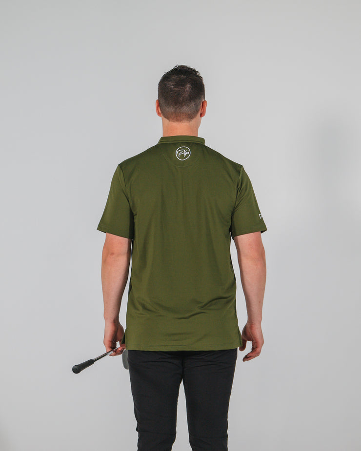 Statement Blade Collar Polo - Army Green